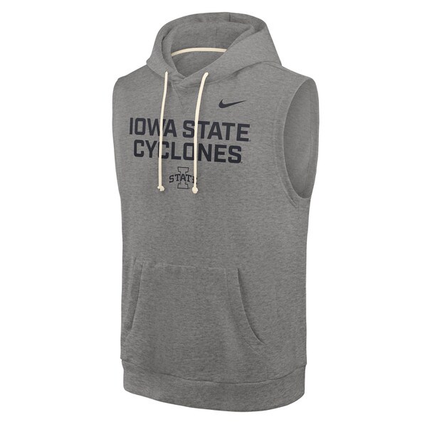 Nike® I-State Cyclones Gray Sleeveless Hoodie